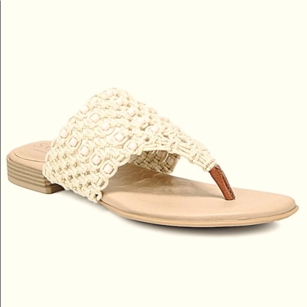 2/$60 NWT ivory crochet sandals
